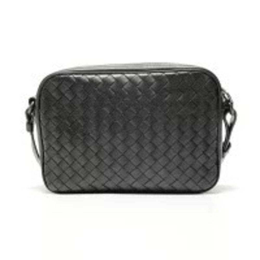 Bottega Veneta Intrecciato Shoulder Bag Black